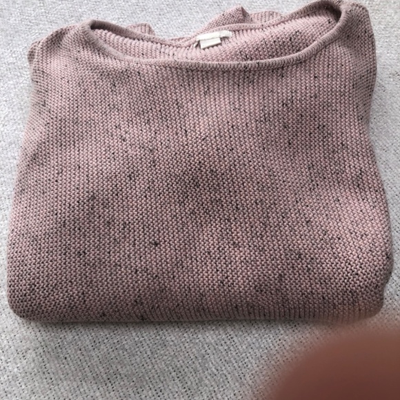 H&M exlarge pinkish heavy knit sweater,oversized- with wide sleeves and neck- - Picture 4 of 7